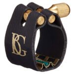 Abrazadera Super Bg Revelation Para Saxo Alto Sintetico Base De Oro 24K-+ Cubre Boquilla L12Sr