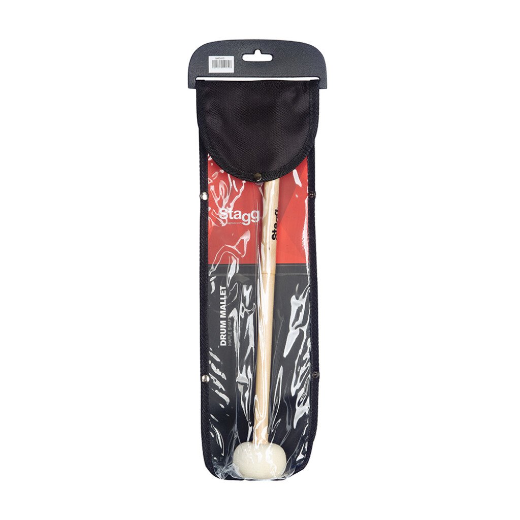 Mallet Stagg Maple Large 38" Punta De Fieltro Duro Con Funda Smdf3