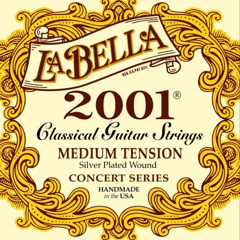 Encordado La Bella 2001 Profesional De Guitarra Clasica-Tension Normal 2001Me