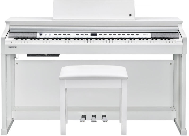 Piano Digital Kurzweil 88 Notas Con Mueble-28 Sonidos-256 Voces Polifonia-Bluetooth-Banqueta-Usb/Midi-Color Blanco Cupp1Wh