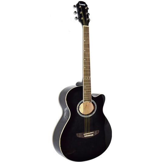 Guitarra Acustica Leonard Con Corte-Color Negro La267Bk