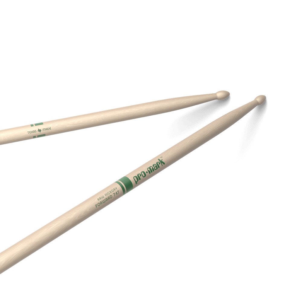 000000000TXR747W84748TXR747W-1.jpg Palillo Promark Hickory Raw Natural 747 Punta Madera Txr747W - Imagen 1