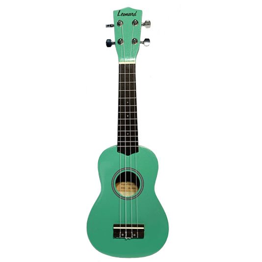 000000000UK15SSG36865UK15SSG.jpg Ukelele Leonard Soprano Con Funda - Color Verde Surf Sparkle Uk15Ssg - Imagen 1