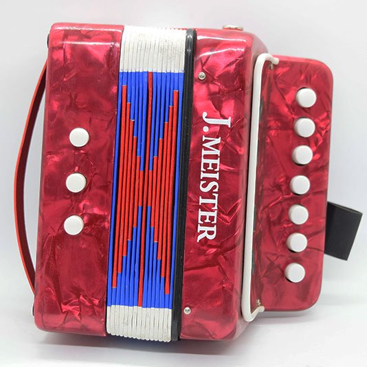 00000000MC103WRD85244mc103wrd.jpg Acordeon J Meister Para Chicos 2 Bajos 7 Botones Color Rojo Mc103Wrd - Imagen 1