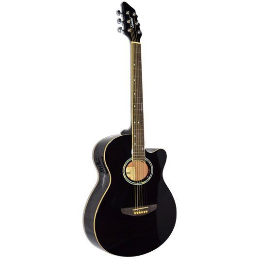 0000000LA262BKEQ54290la262bk-1.jpg Guitarra Electroacustica Leonard Con Corte-Eq 5 Bandas-Color Negro La262Bkeq - Imagen 1