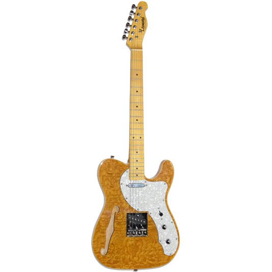 0000000LE496MFYL52331LE496MFYL-1.jpg Guitarra Electrica Leonard Telecaster Semi Hollow Ash-Color Yellowwish Le496Mfyl - Imagen 1