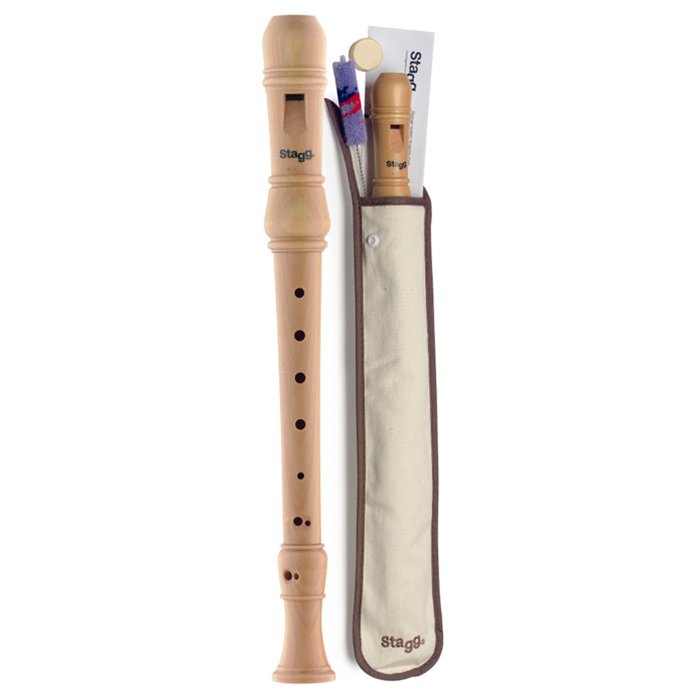 Flauta Dulce Soprano Stagg Digitacion Alemana De Madera Con Funda Rec3Gerwd