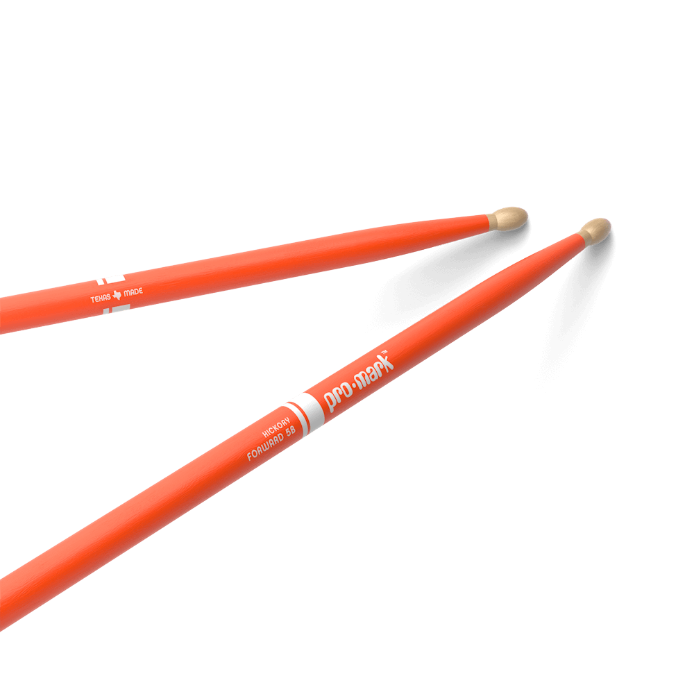 Palillo Promark Hickory 5B Punta Madera Color Naranja Tx5Bworange