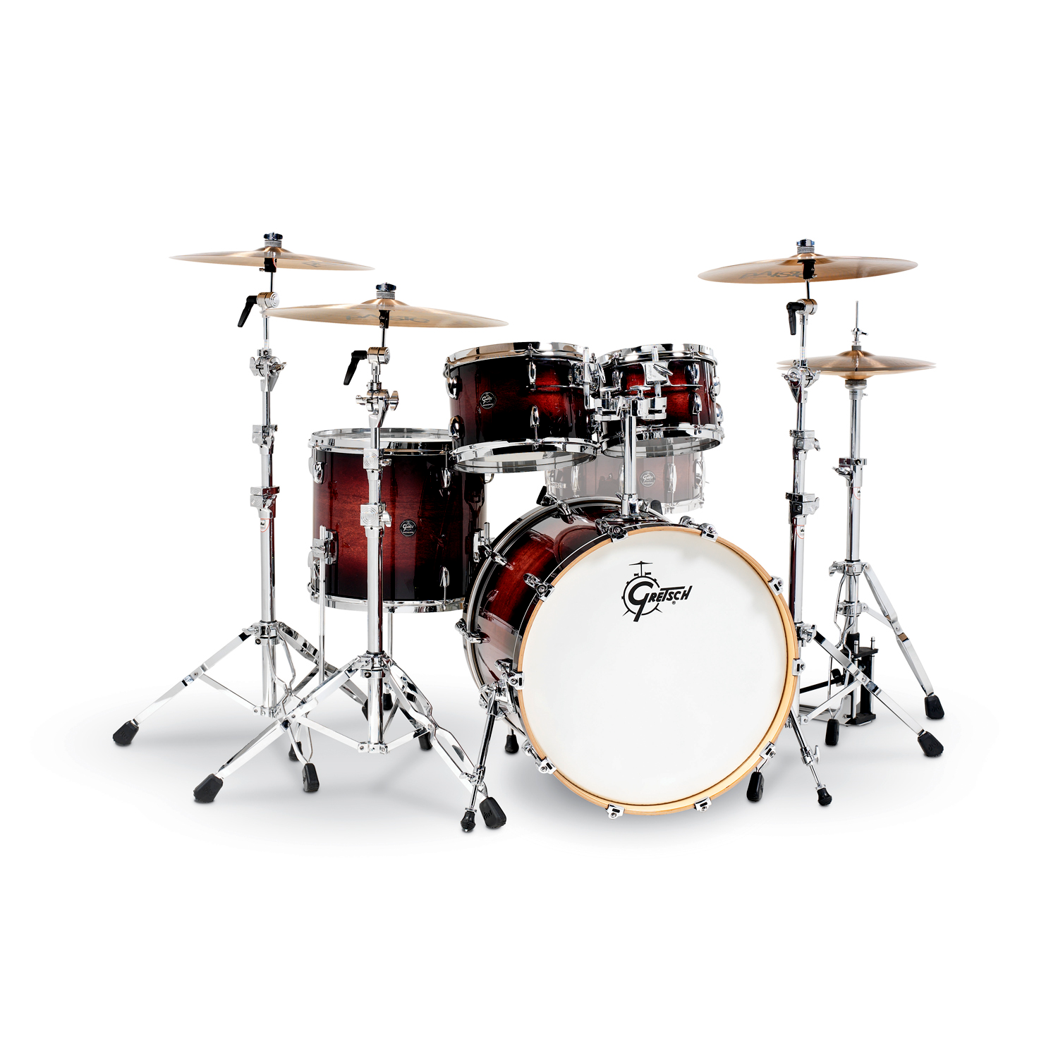 Bateria 4 Cuerpos Sin Fierros Gretsch Renown Maple Rn2-E8246 Cb Cherry Burst