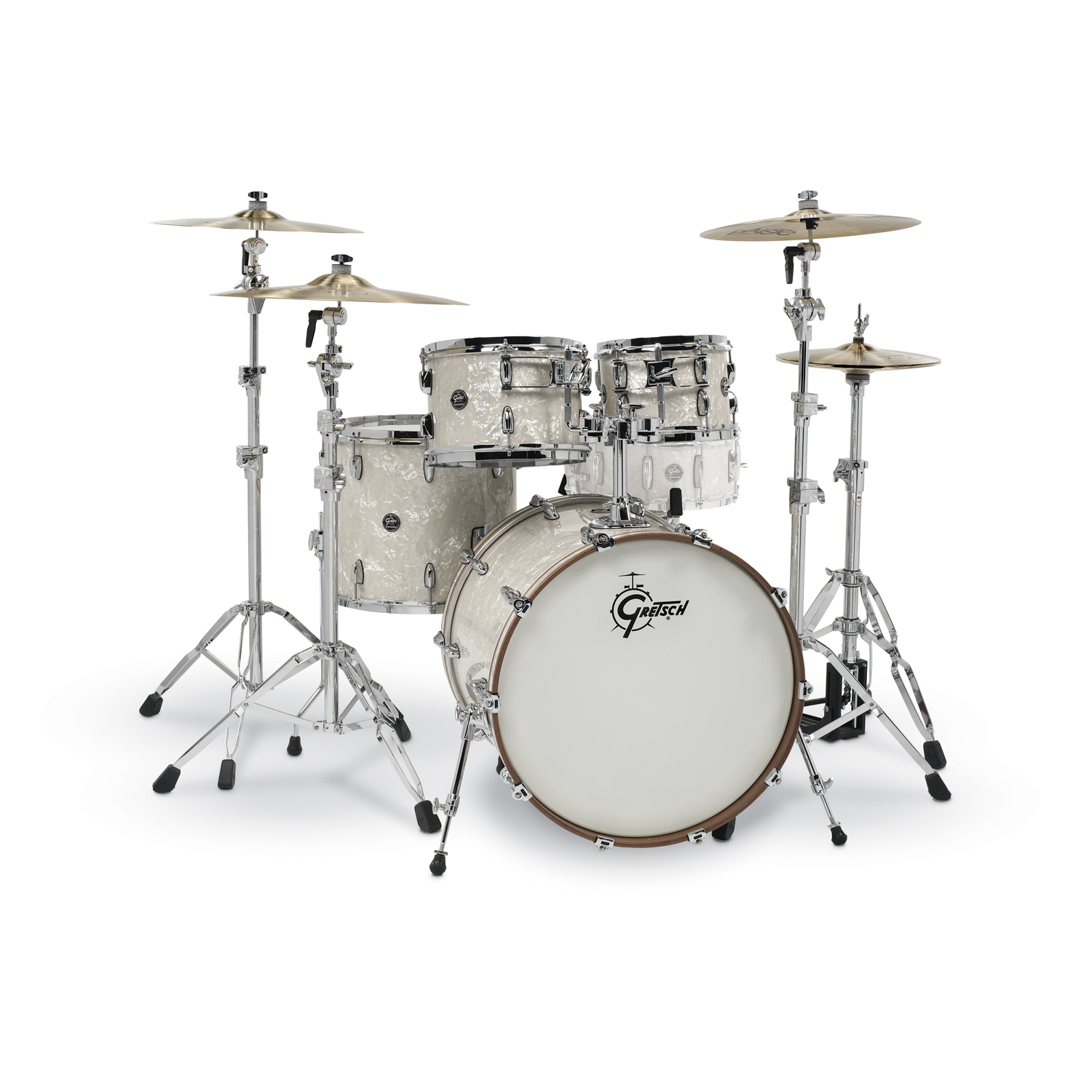 Bateria 4 Cuerpos Sin Fierros Gretsch Renown Maple Rn2-E8246 Vp Vintage Pearl