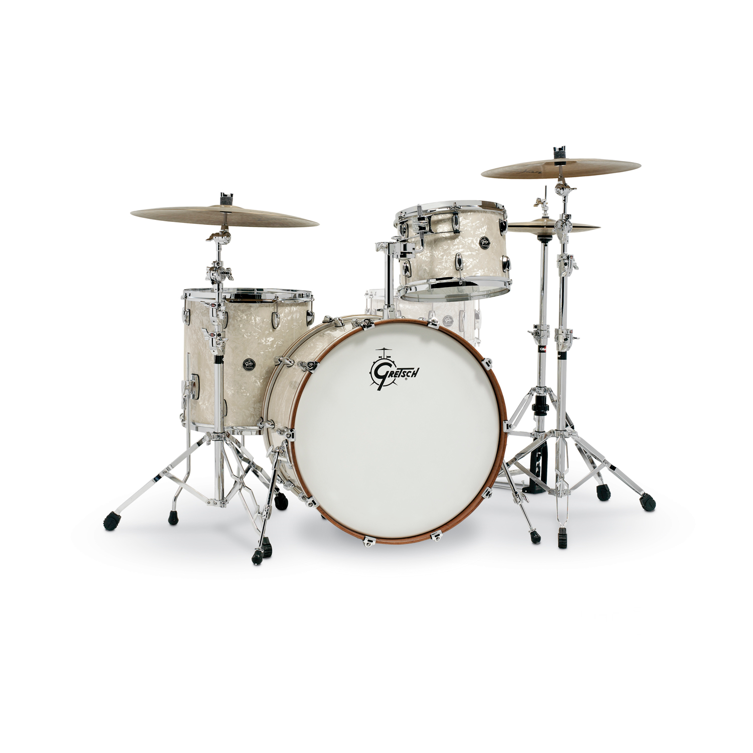 Bateria 3 Cuerpos Sin Fierros Gretsch Renown Maple Rn2-R643 Vp Vintage Pearl