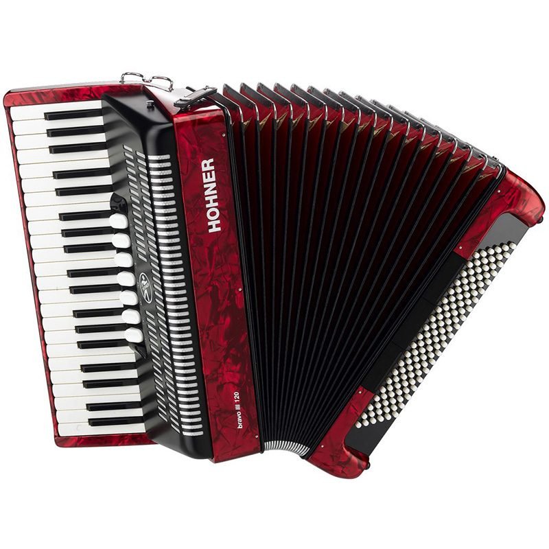 6895_gr.jpg Hohner Acordeon 120B.Bravo Rojo A16832 - Imagen 1