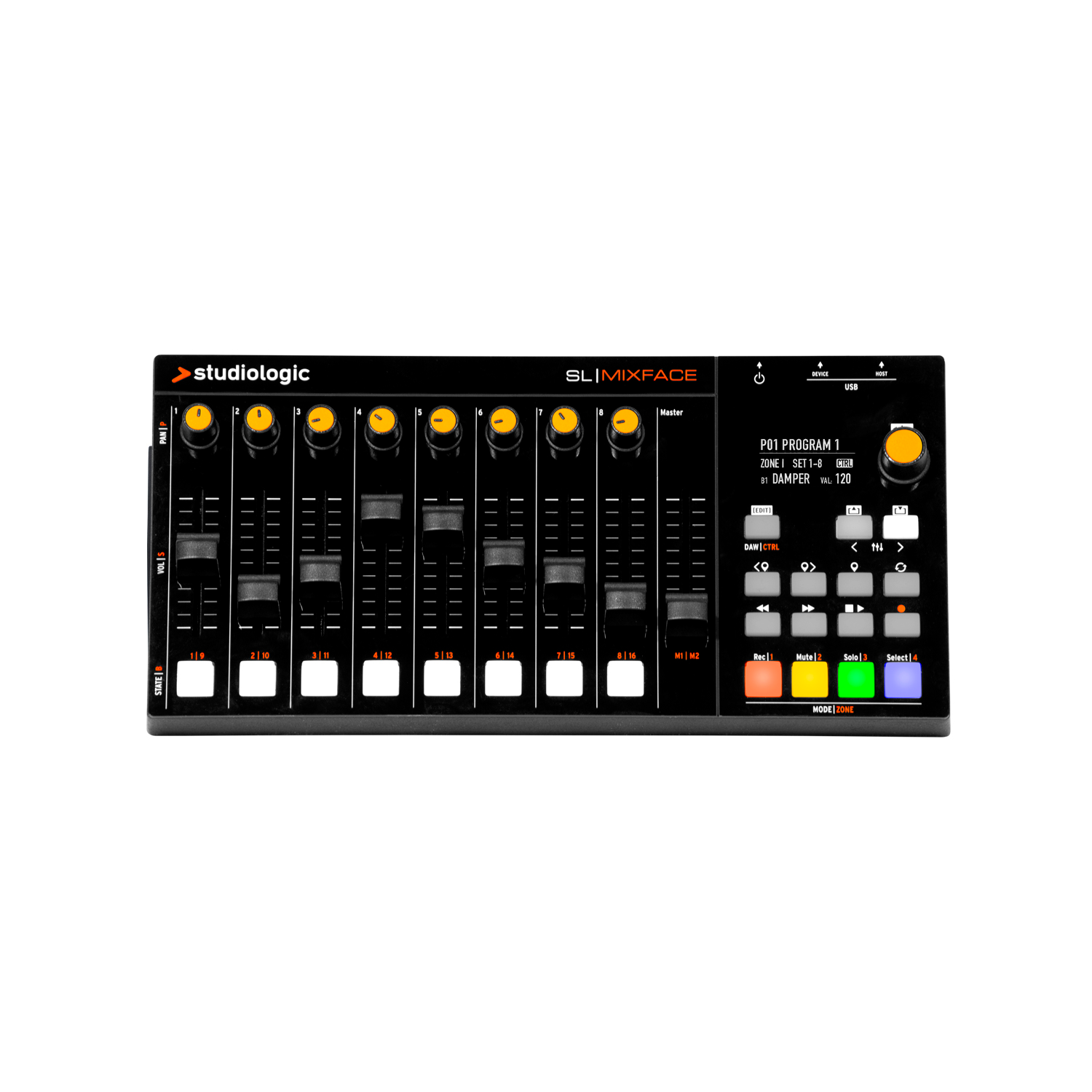Superficie Controlador Midi Keyboard Studiologic Sl Mixface