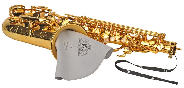 A30.jpg Paño Limpiador Bg Saxo Alto De Microfibra Con Pesa A30 - Imagen 1