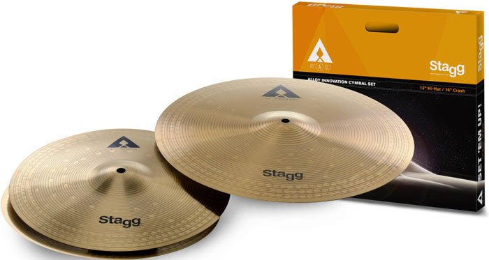 Set De Platillos Stagg + Hi Hat 13" + Crash 16" Axaset