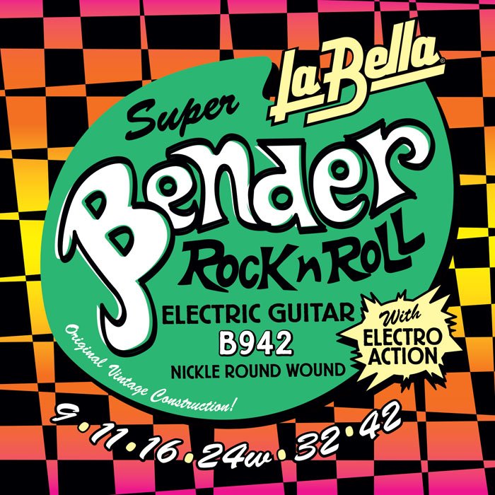 B942.jpg Encordado La Bella De Guitarra Electrica Bender 009/042 B942 - Imagen 1