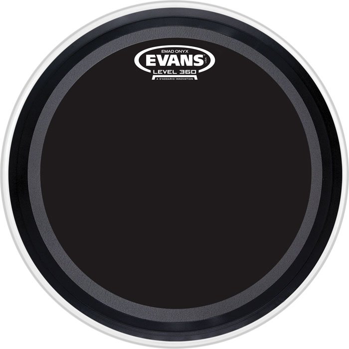 Parche Evans 22" Onyx Arenado Color Negro Para Bombo Bd22Emadonx
