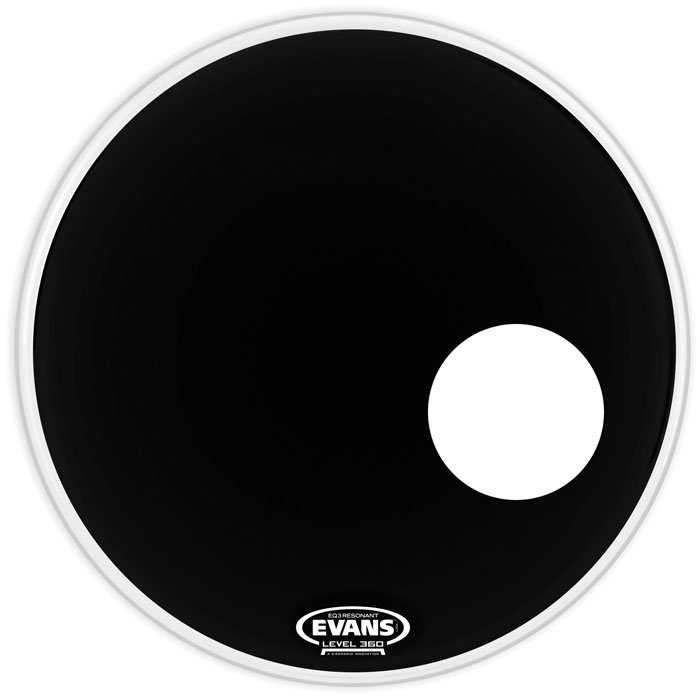 Parche Evans 22" Eq3 Resonador Capa Simple Con Agujero Para Bombo Bd22Rb