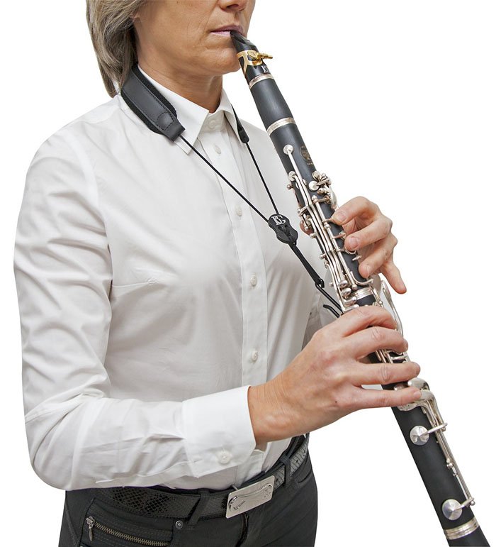 Correa Cuero Elastica Bg Para Clarinete Con Pad De Absorcion De Transpiracion-Cuero C23E
