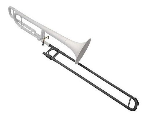 Trombón C/ Transpositor Plástic Blanco Bb Parquer Ptt-200W Ptt-200W