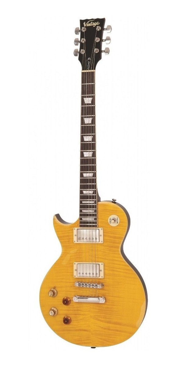 Guitarra Eléctrica Les Paul Vintage Lv100 Relic Lemon Zurda Lv100Mrpgm