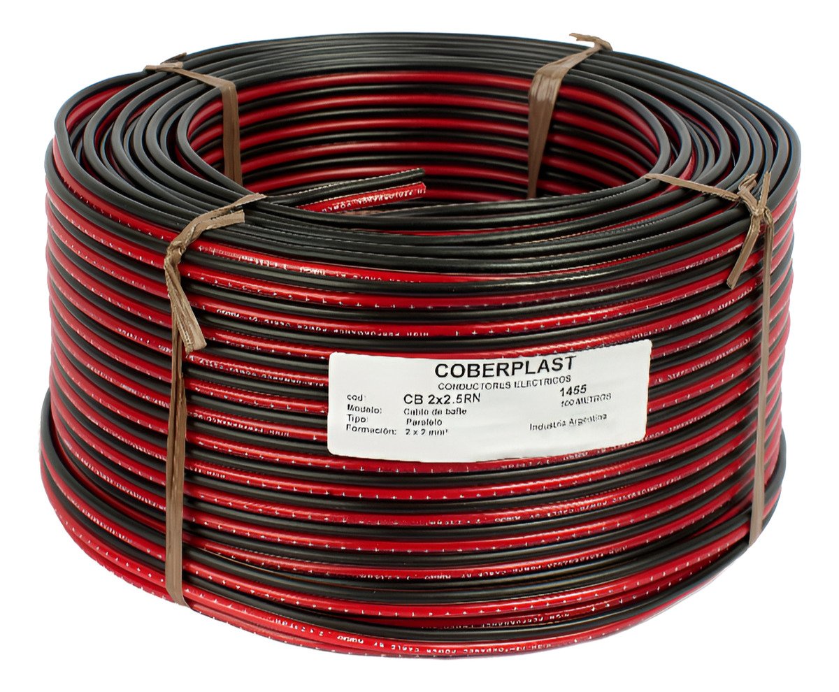 D_655480-MLA79822966085_102024-F.jpg Cable Para Bafle Rojo/Negro 2X2.5Mm Artekit Cb2X2.5Rnb X300M Cb2X2.5Rnb - Imagen 1