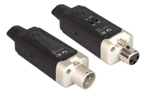 Conversor A Microfono Inalambrico Xlr Con Adaptador Plug Ms10