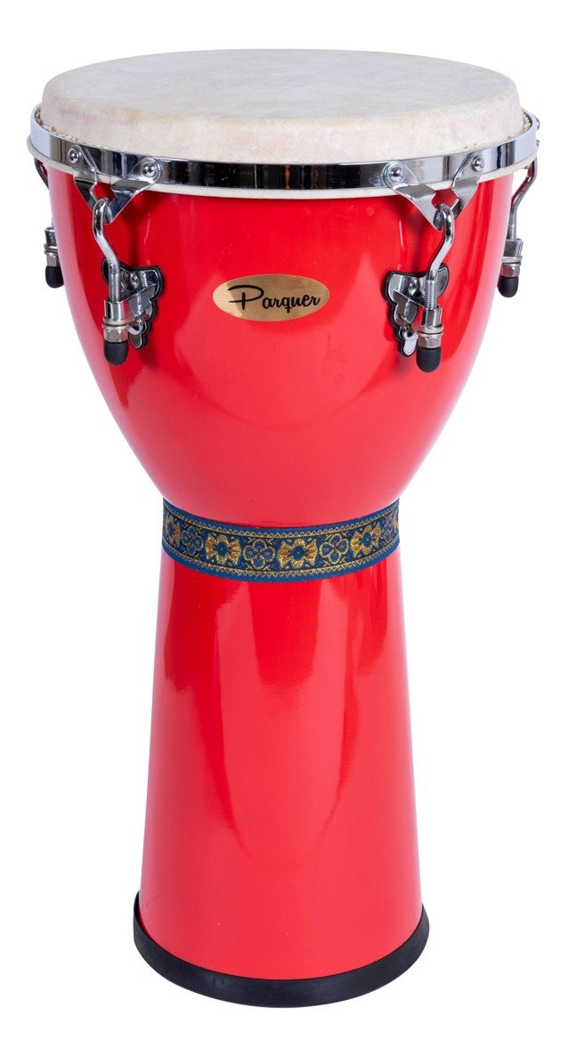 Djembe Parquer Custom De Madera Rojo Parche Sintetico 2431000Sr