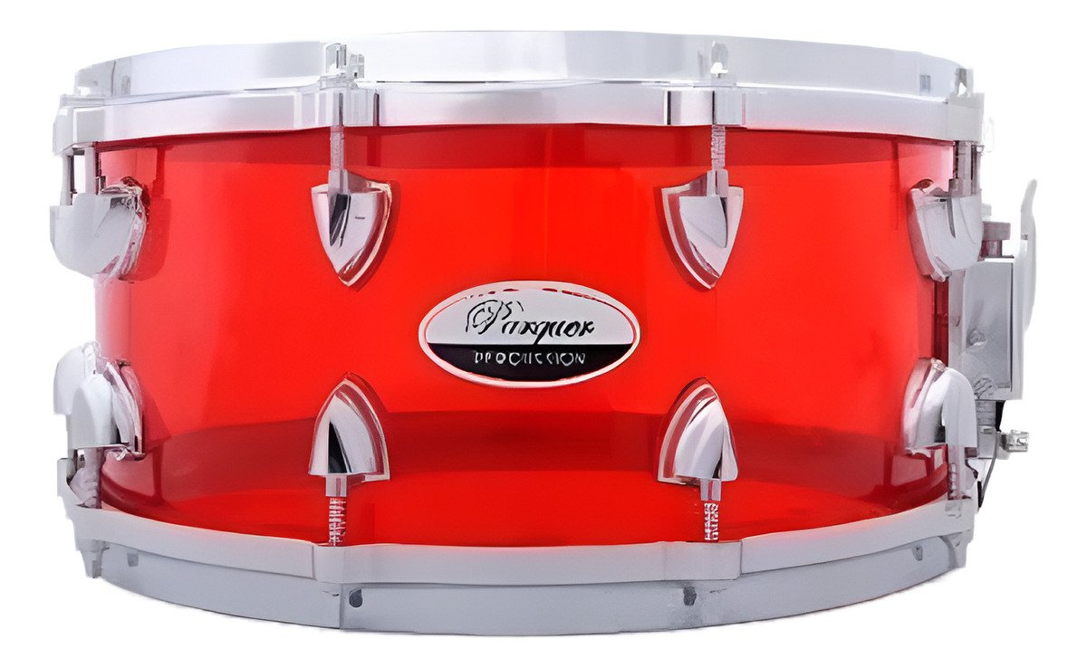 Tambor Redoblante Parquer Acrilico Rojo 14X6.5 481465