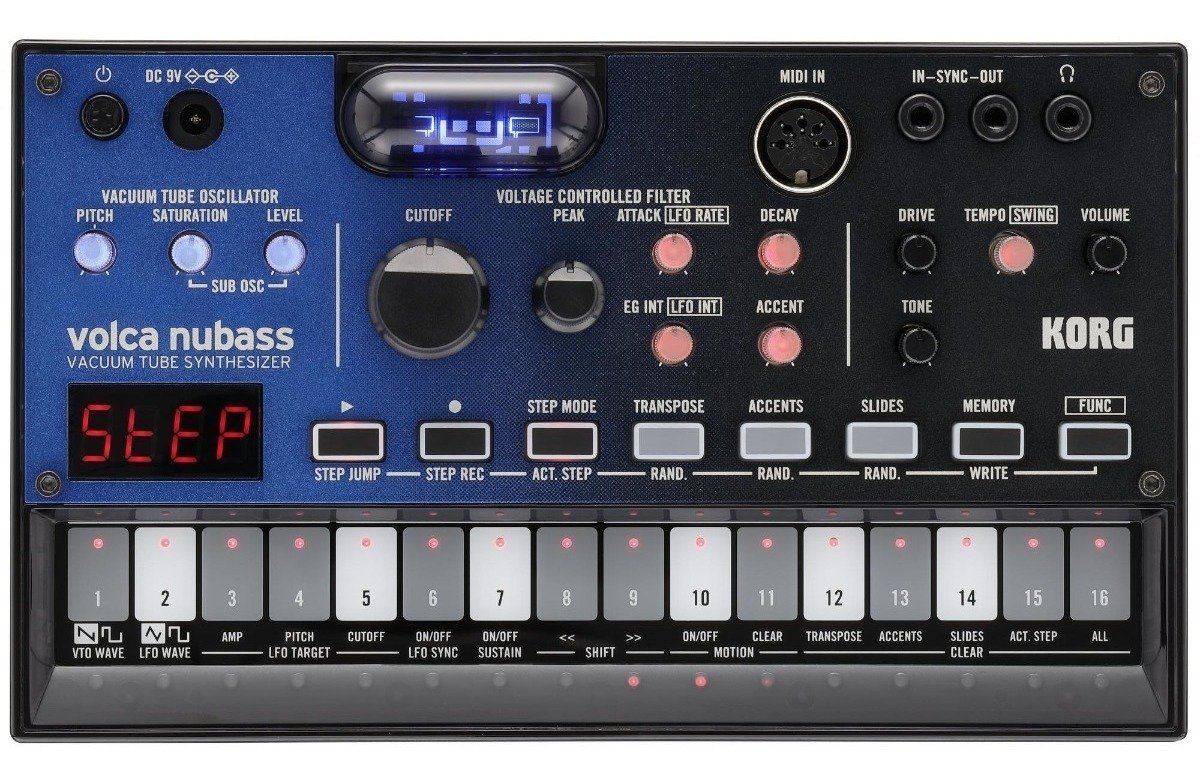 Sintetizador Valvular Midi Korg Volca Nubass 16 Ch Grabacion 100022934000