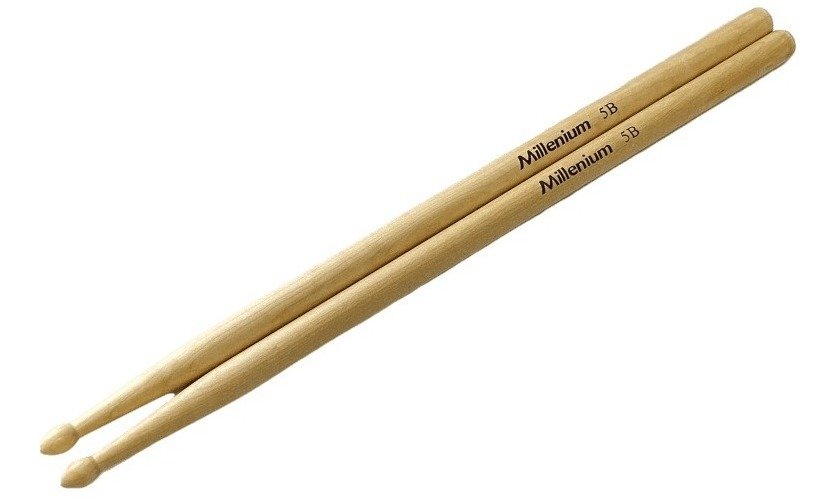 Par De Palillos Millenium Estandar 5B Punta Madera, Maple, Made In Germany M5B