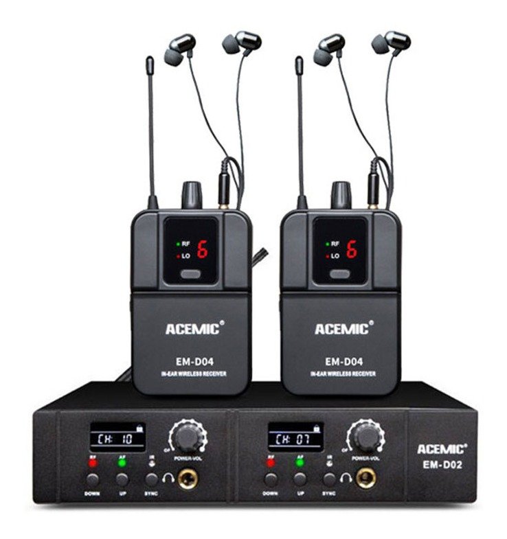 Sistema De Monitoreo Inalambrico In Ear Acemic Em-D02 Em-D02