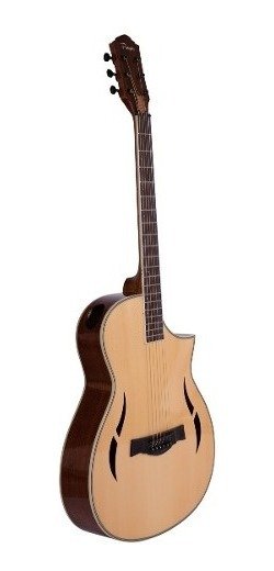 Guitarra Acústica Parquer Gipsy Media Caja Con Corte Y Funda Gac600Lb