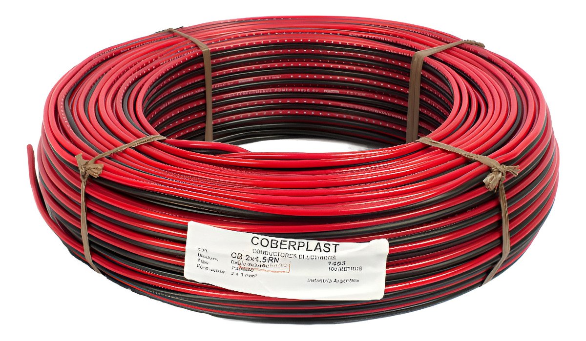 D_978480-MLA79750874065_102024-F.jpg Cable Para Bafle Rojo/Negro 2X1.5Mm Artekit Cb2X1.5Rn X100M Cb2X1.5Rn - Imagen 1