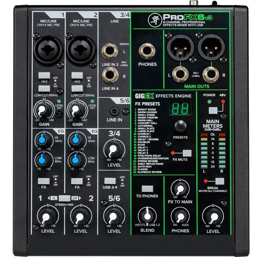 D_981354-MLA44935760917_022021-F.jpg Consola Mixer Mackie Profx6V3 Efectos 2051299-07 - Imagen 1