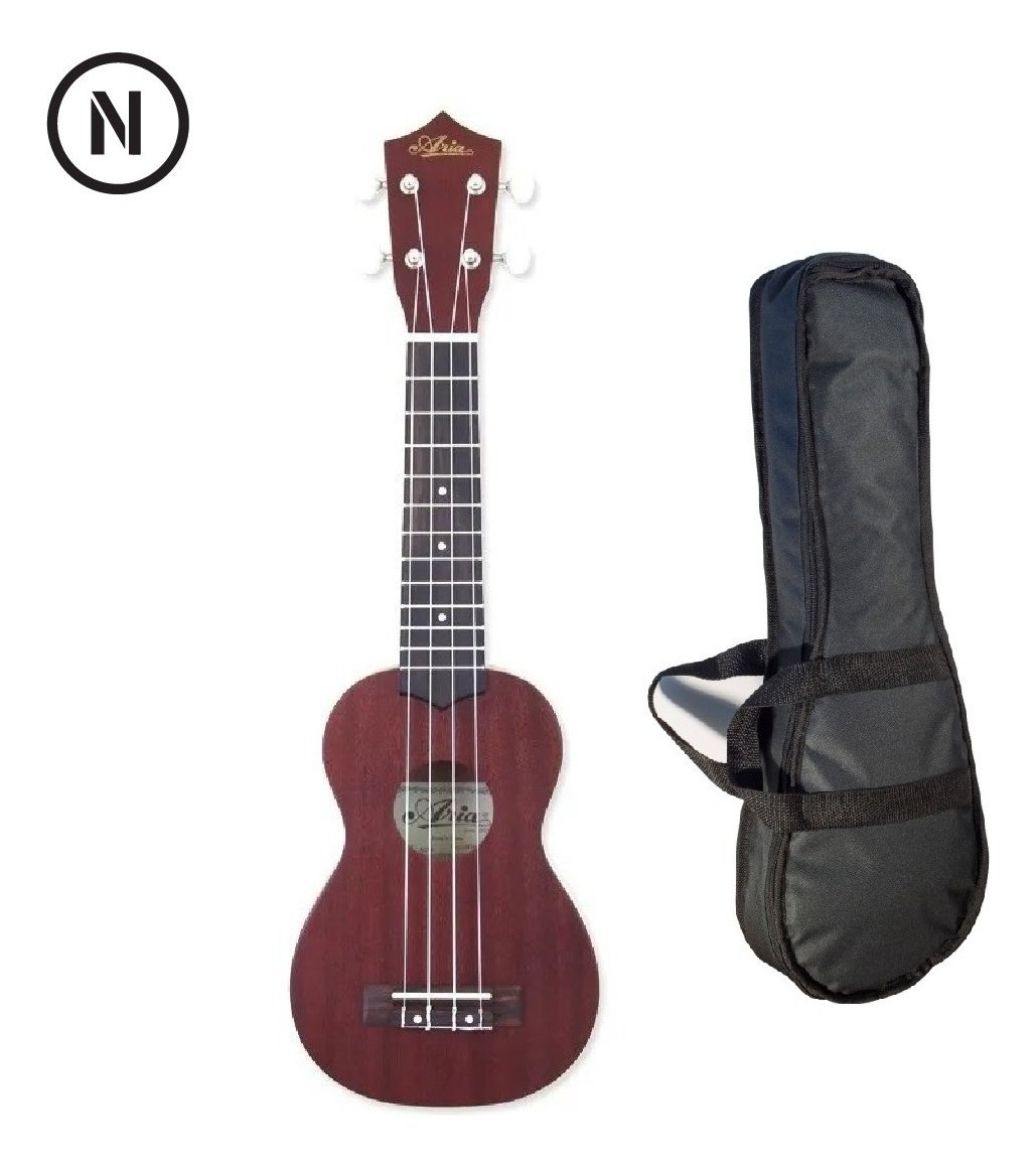 Ukelele Soprano Aria Cuerdas Aquila Caoba C/ Funda Acolchada Au1