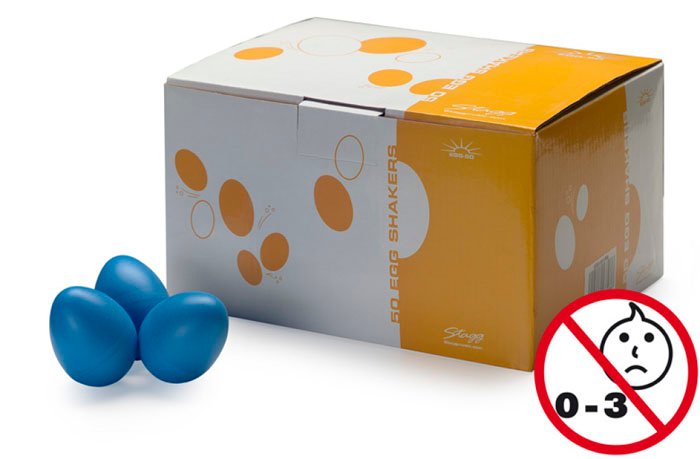 Huevos Ritmicos Stagg-Caja X 50 Unidades-Color Azul Egg50Blm