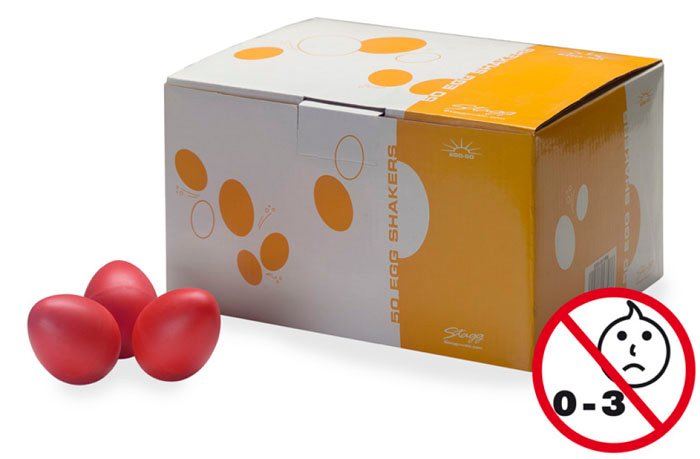 Huevos Ritmicos Stagg-Caja X 50 Unidades-Color Rojo Egg50Rdm