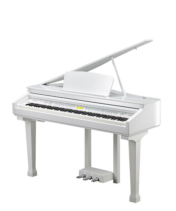 KAG100WHP.jpg Grand Piano Kurzweil Digital 88 Notas-200 Sonidos-Bluetooth-Banqueta-Color Blanco Kag100Whp - Imagen 1