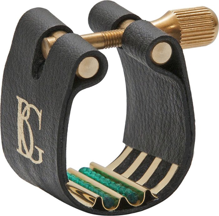 L13SR.jpg Abrazadera Bg Super Revelation Para Saxo Tenor Sintetico Base Oro 24K-+ Cubre Boquilla L13Sr - Imagen 1