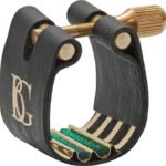 Abrazadera Bg Super Revelation Para Saxo Baritono Sintetico Base Oro 24K-+ Cubre Boquilla L15Sr