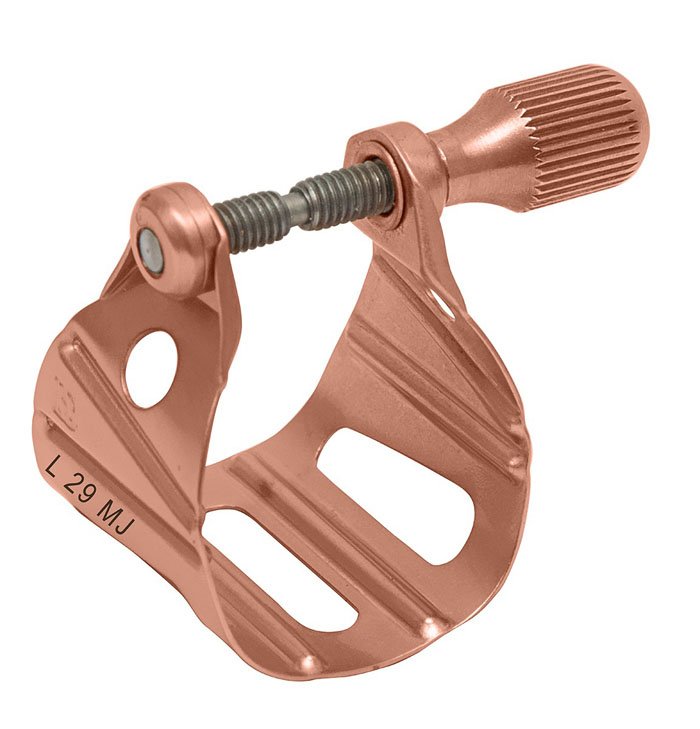 L29MJ.jpg Abrazadera Bg Universal Para Saxo Alto-Tenor Metal Oro Rosa-+ Cubre Boquilla L29Mj - Imagen 1