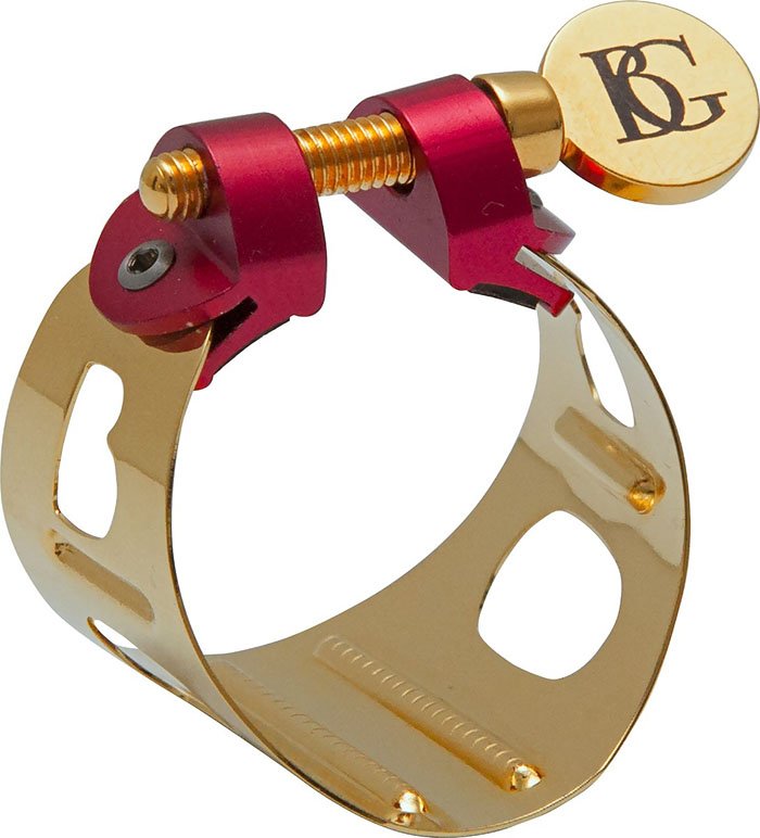 LD1.jpg Abrazadera Bg Duo Saxo Alto-Clarinete Enchapado Oro 24K-+ Cubre Boquilla Ld1 - Imagen 1