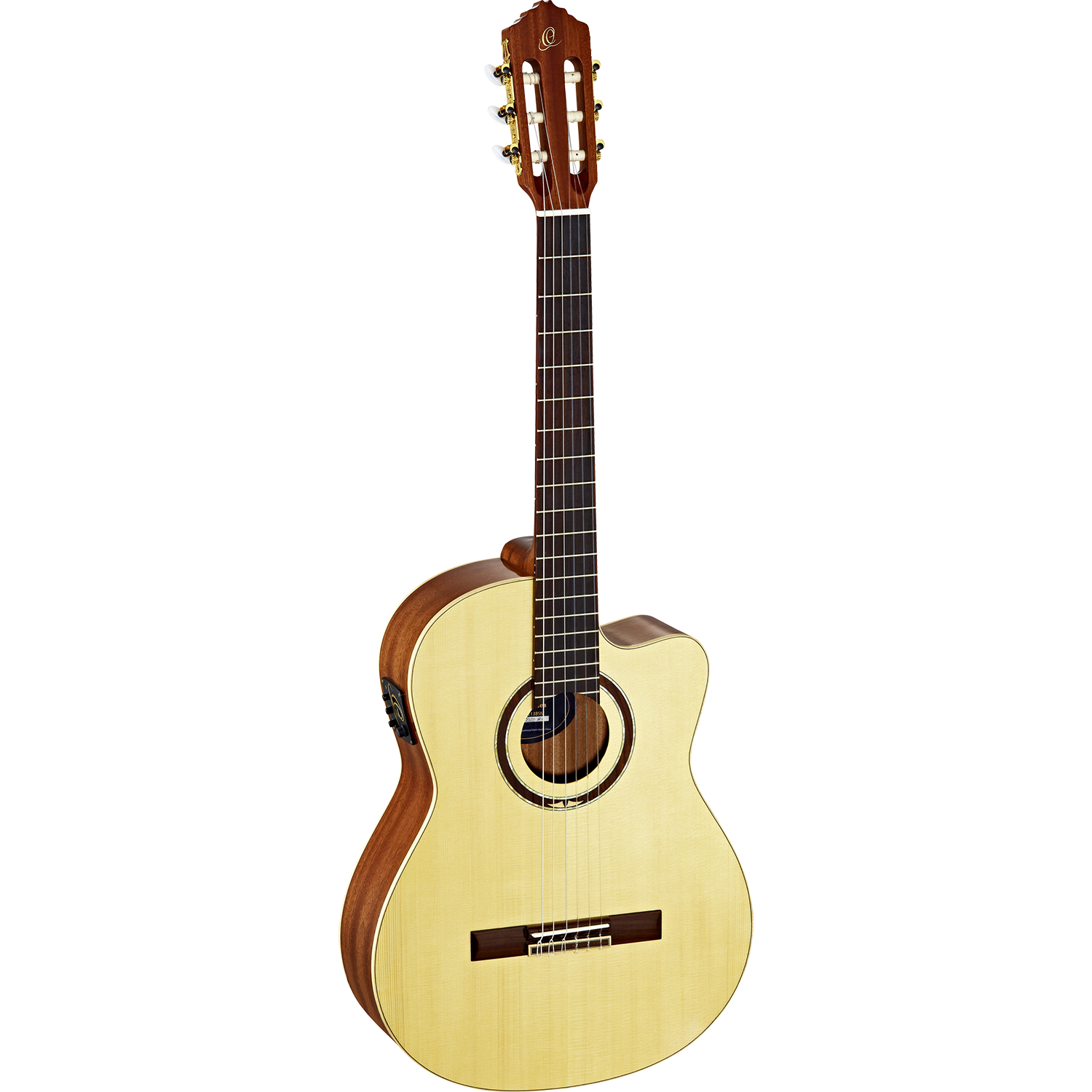 RCE138SN.png Guitarra Electrocriolla Cuerpo Con Corte, Escala 650 Mm, Tapa Solida Alaskan Sitka Ortega Rce138Sn Rce138Sn - Imagen 1