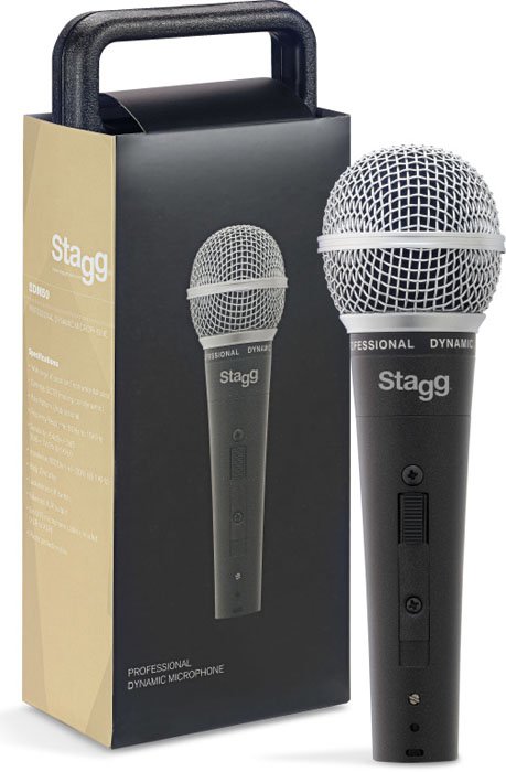 Microfono Stagg Dinamico Cardioide Con Cable 5Mts-Estuche Sdm50
