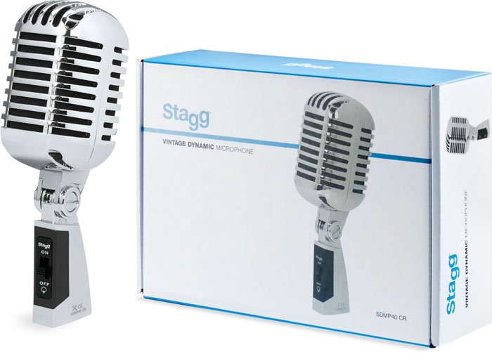 Microfono Stagg Dinamico Cardioide Vintage Sdmp40Cr