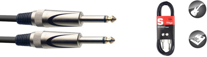 Cable Stagg Plug-Plug Heavy Duty 3Mts Sgc3Dl