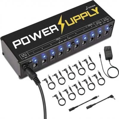 Fuente De Alimentacion Donner Dp1 Con 10 Salidas Aisladas-Reduce Ruido-+ Cables Ec812