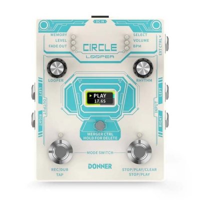 Pedal De Efecto Donner Circle Looper-Looper Y Caja De Ritmos Ec1289