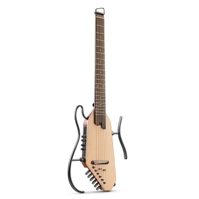 Guitarra Electroacustica Donner Hush Ipro De Viaje-Con Efectos-Accesorios-Color Natural Ec6866